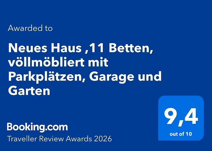 Neues Haus ,11 Betten, Voellmoebliert Mit Parkplaetzen, Garage Und Garten